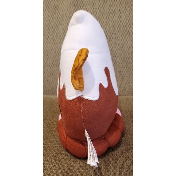 6.5" Num Noms Pink Brown White Ice Cream Waffle Ears Toy Factory Stuffed Toy - Picture 2 of 12